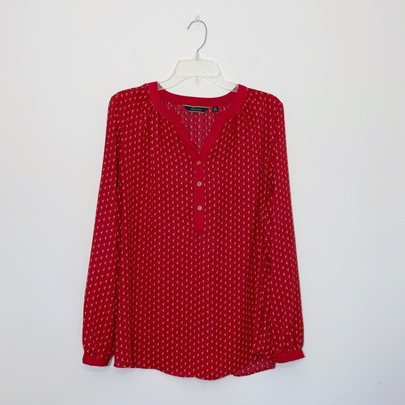 C. Wonder Tops - C. Wonder geometric popover blouse